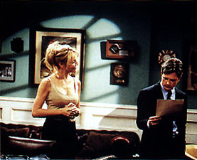 Heather, sur le tournage de Spin City